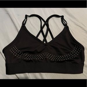PINK SPORT VICTORIAS SECRET ULTIMATE LIGHTLY LINED BEADED BLACK SPORTS B…